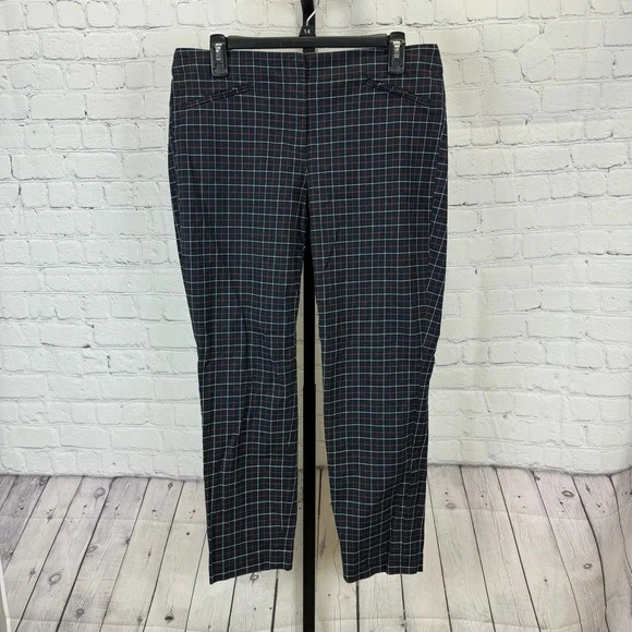 J. Jill Navy, Red and White Plaid Pants Size 10 - Picture 1 of 7